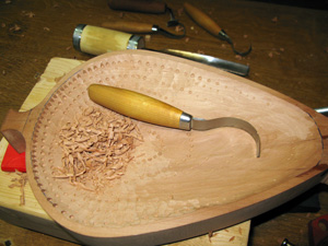 Η τρίτη φάση της ομαλοποίησης του πυθμένα του σκάφους με κυρτά μαχαίρια.