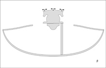 Ο μηχανισμός διέγερσης του ηχείου της λύρας από το «χοροπήδημα» της γέφυρας που προκαλείται από τις εγκάρσιες δονήσεις των χορδών.